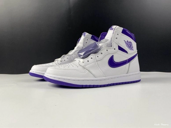 Kick Theory HIGH PURPLE COURT 1 AIR CD0461-151 JORDAN RETRO 0807
